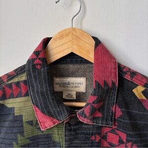 Denim & Supply Ralph Lauren Denim Trucker Jacket Men’s M Southwestern Aztec